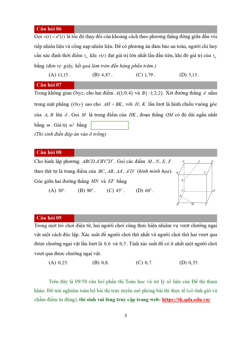 Bộ Quốc phòng công bố đề tham khảo kỳ thi đánh giá năng lực vào các trường quân đội - 4