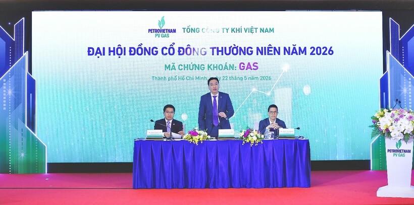Bí thư Đảng ủy, Chủ tịch HĐQT PV GAS Nguyễn Thanh Bình phát biểu tại Đại hội