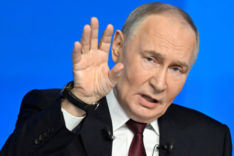 Tổng thống Nga Vladimir Putin phát biểu tại Điện Kremlin ngày 21/5. Ảnh: AFP