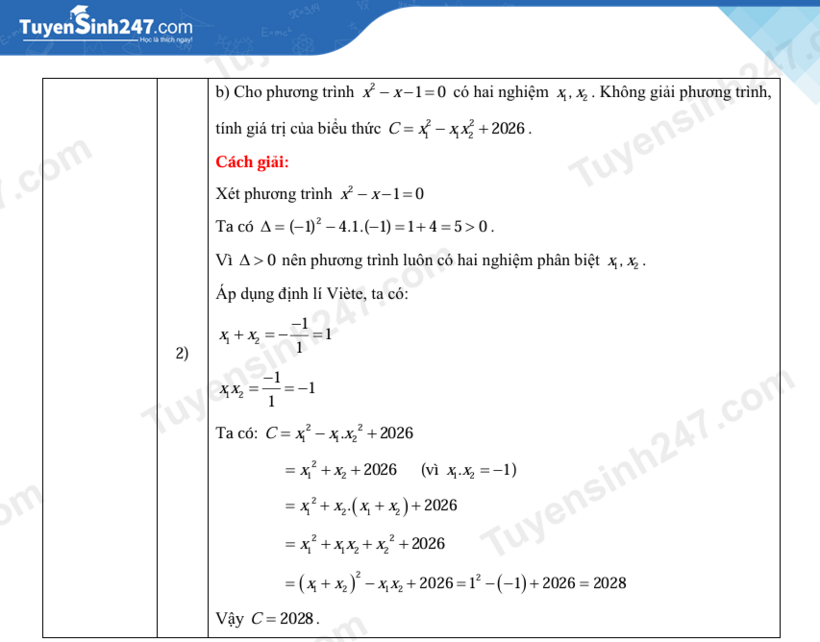Đề thi, đáp án gợi ý môn Toán vào lớp 10 tỉnh Ninh Bình năm 2026 - 5