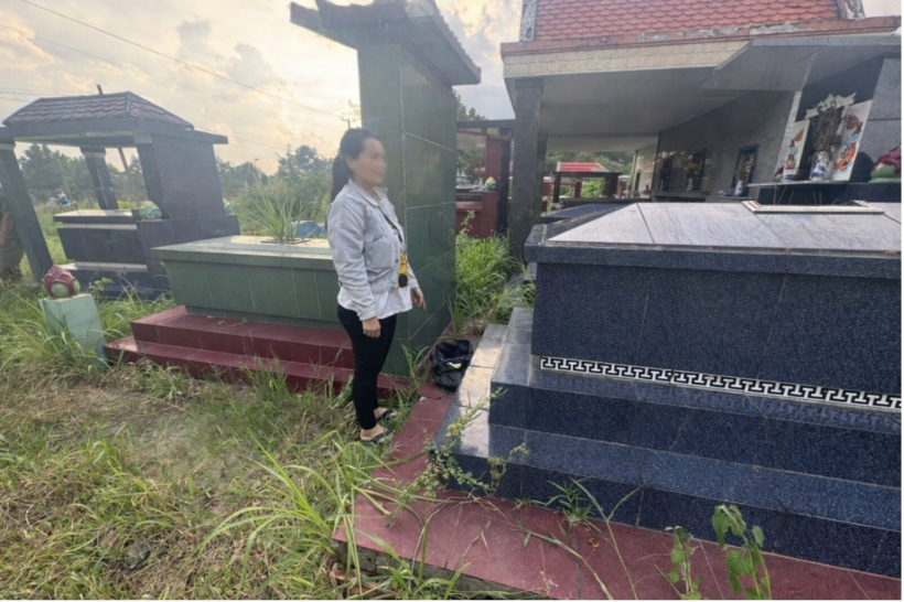 H.T.C tại hiện trường. (Ảnh: Công lý)