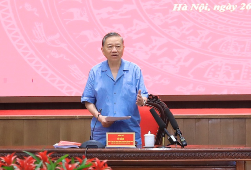 Tổng Bí thư, Chủ tịch nước Tô Lâm phát biểu chỉ đạo tại hội nghị (Ảnh: Quang Thái).