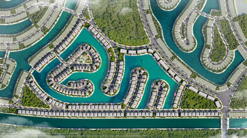 Khu The Tropic nằm tại giao điểm trục Hạnh Phúc và Tương Lai, tâm điểm "tam giác vàng" Thủy Nguyên - Vũ Yên - phố cổ Hải Phòng.