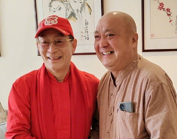 "Tôn Ngộ Không" Lục Tiểu Linh Đồng (trái) và An Vân Vũ.  Ảnh: Weibo