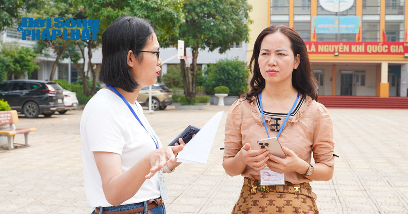 Bà Lê Thị Hằng trao đổi với PV ĐS&PL.