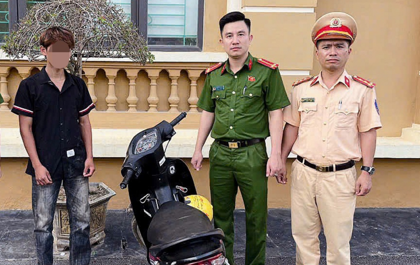 H.A.P. tại cơ quan công an (Ảnh: Công an xã Nậm Chày).