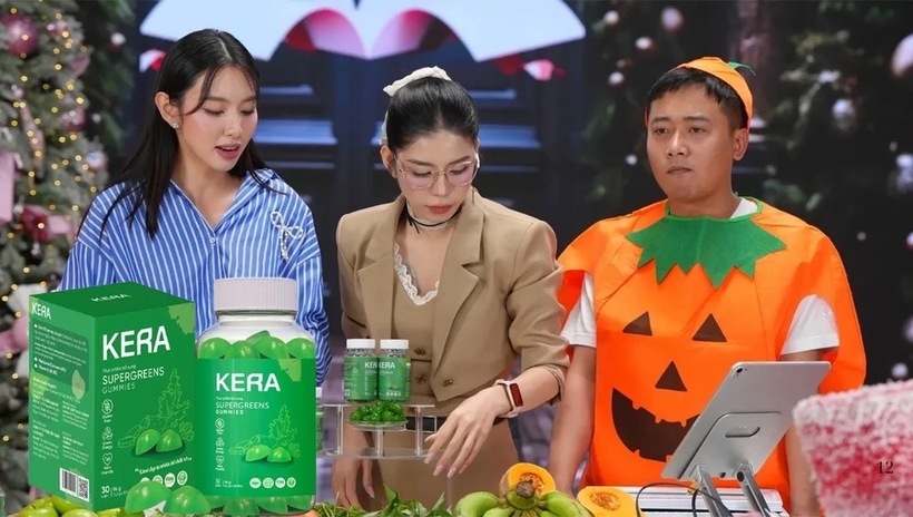 Vụ việc kẹo rau củ Kera bị phát hiện từ năm 2025 gây xôn xao dư luận, vì những người quảng cáo là những người có sức ảnh hưởng trên mạng xã hội. Ảnh mạng xã hội