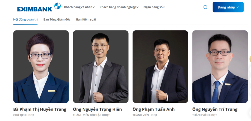 Các thành viên HĐQT của EIB vừa xin từ nhiệm./ Theo báo Thanh Niên.
