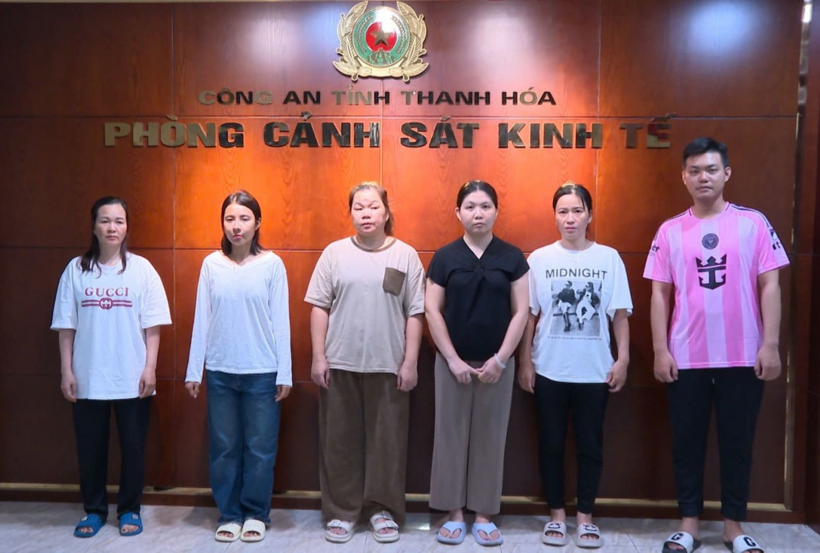 Các đối tượng tại cơ quan công an