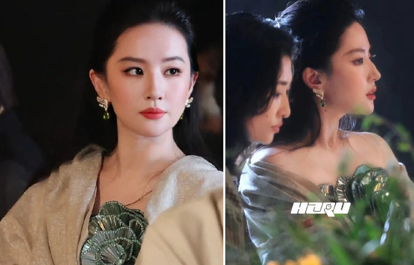 Lưu Diệc Phi nổi bật với những góc cận và nghiêng. Ảnh: Sina.