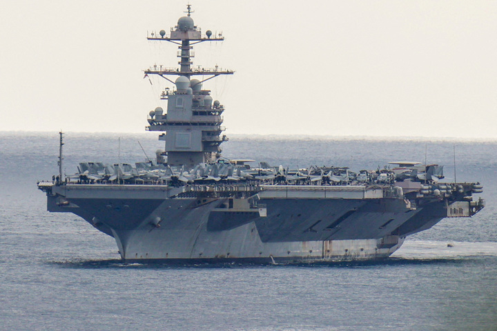 Tàu USS Gerald R. Ford. Ảnh: Reuters