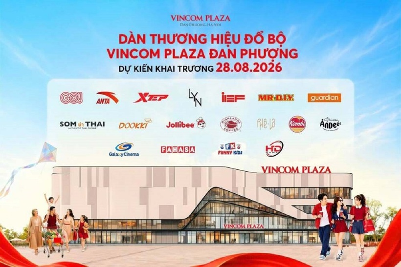 Vincom Plaza Đan Phượng là mảnh ghép thương mại quan trọng, bổ sung điểm đến mua sắm, ẩm thực và giải trí cho cư dân phía Tây Thủ đô