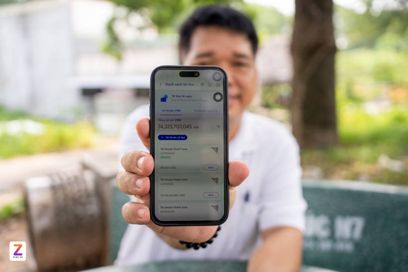 Sau khi hoàn tất nghĩa vụ thuế, gia đình anh Mạnh nhận về khoảng 75,9 tỷ đồng. Số dư tài khoản ngày 24/6 của anh Mạnh, sau 3 lần trúng số. (Ảnh: ZNews)