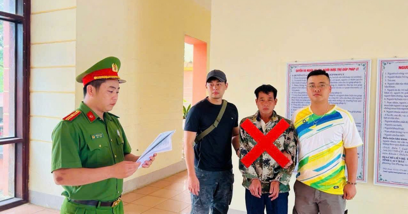 Đối tượng Tẩn Chỉn Tịnh (đánh dấu X). (Ảnh: Công an Lai Châu)