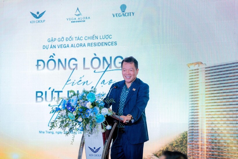 Chủ tịch HĐQT KDI Group chia sẻ tầm nhìn và định hướng phát triển Vega Alora Residences cùng hệ thống đối tác chiến lược.