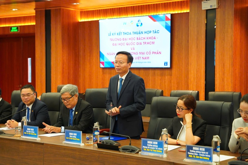 GS.TS Mai Thanh Phong - Hiệu trưởng Trường Đại học Bách khoa – Đại học Quốc gia TP.HCM khẳng định sự hợp tác với PVcomBank phù hợp với tinh thần tiên phong trong chuyển đổi số