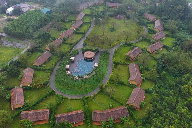 Khu nghỉ dưỡng Suối khoáng Alba Thanh Tân. Ảnh: Phúc Đạt.