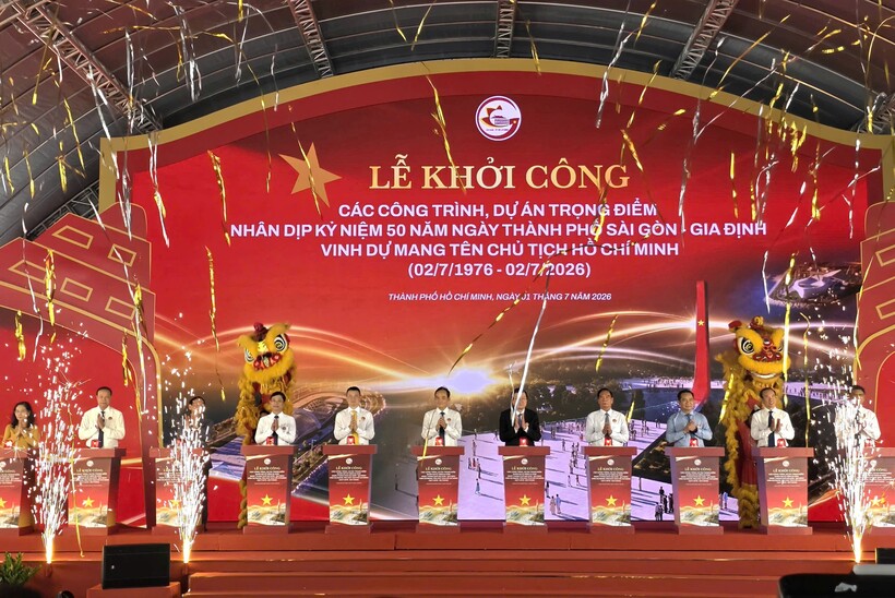 Tp.HCM tổ chức Lễ khởi công 08 dự án (không tính nhà ở xã hội) nhằm chào mừng kỷ niệm 50 năm ngày Thành phố Sài Gòn - Gia Định vinh dự mang tên Chủ tịch Hồ Chí Minh.