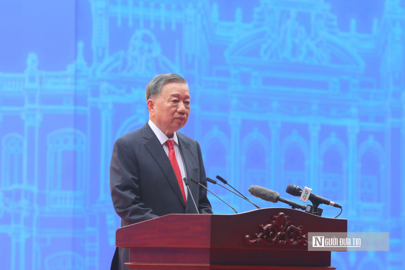 Tổng Bí thư, Chủ tịch nước Tô Lâm phát biểu tại Lễ kỷ niệm 50 năm thành phố Sài Gòn - Gia Định vinh dự mang tên Chủ tịch Hồ Chí Minh.