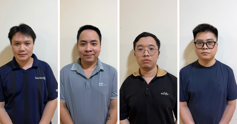 Các đối tượng trong đường dây. (Ảnh: Bộ Công an)