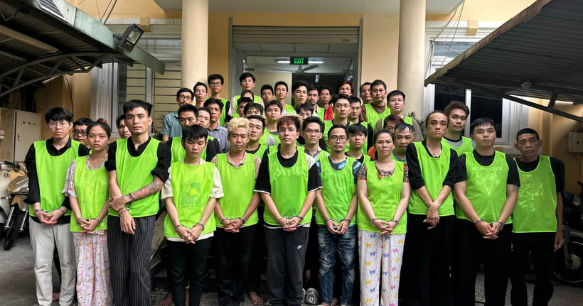 Các đối tượng bị bắt trong vụ án.