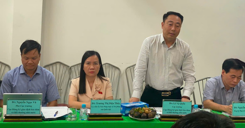 Ông Lê Vệ Quốc, Cục trưởng Cục Đăng ký giao dịch bảo đảm và Bồi thường Nhà nước.