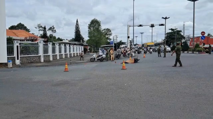 Hiện trường vụ tai nạn. Ảnh: Tiền Phong