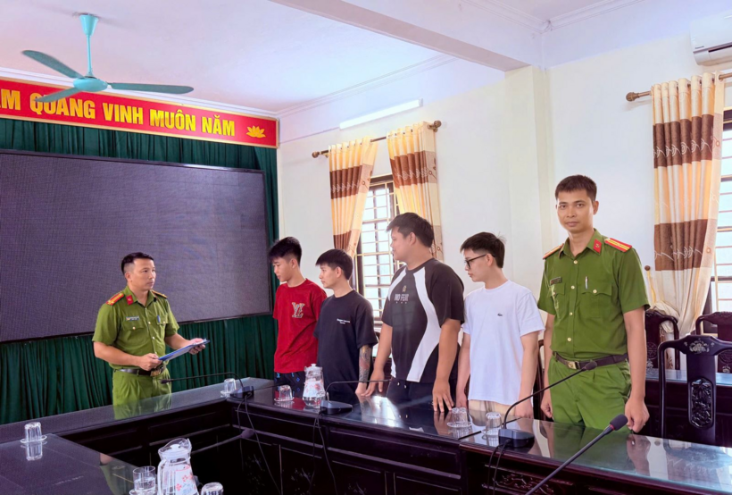 Các đối tượng trong vụ án. Ảnh: Công an Hưng Yên