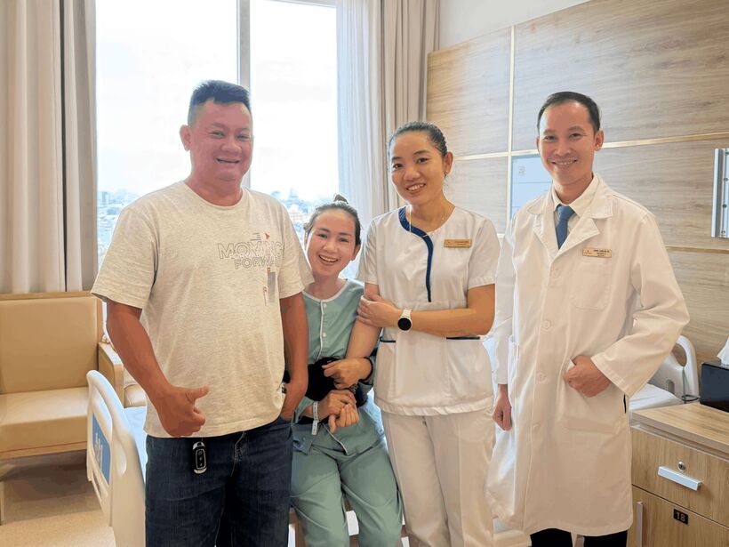 Hành trình vượt hàng trăm cây số của chị Trang khép lại bằng nụ cười hạnh phúc trong ngày xuất viện