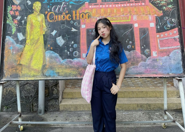 Trâm Anh vốn là thành viên đội tuyển học sinh giỏi quốc gia môn Ngữ văn và từng giành giải Khuyến khích tại kỳ thi học sinh giỏi quốc gia năm học vừa qua.