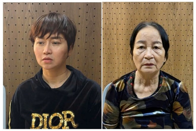Nguyễn Thị Thu (trái) - người đã được khai tử trái pháp luật và mẹ đẻ - bà Trần Thị Thập. (Ảnh: Công an Thanh Hóa)