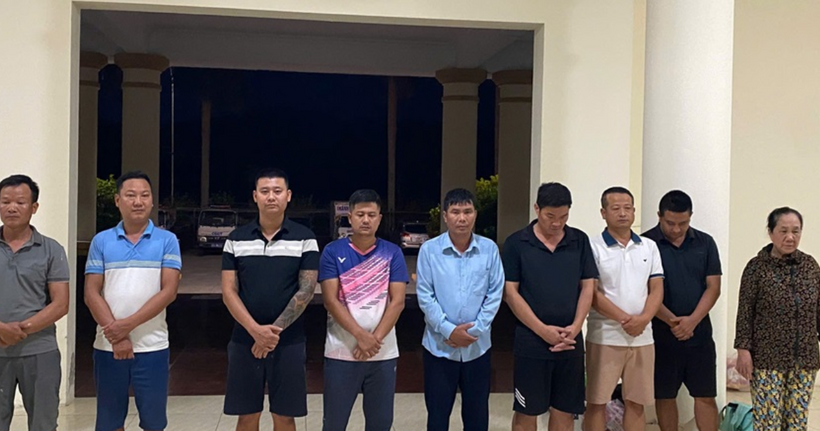Một số đối tượng trong vụ án. (Ảnh: Công an Ninh Bình)