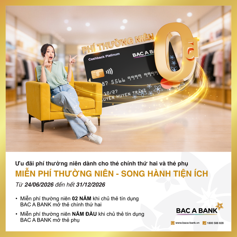 Mở thêm thẻ, thêm ưu đãi cho chủ thẻ tín dụng BAC A BANK Mastercard - 1