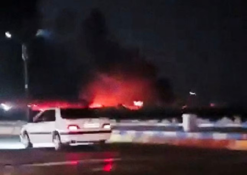 Hình ảnh vụ nổ ở tỉnh Hormozgan của Iran từ video trên mạng xã hội, ngày 8/7.
