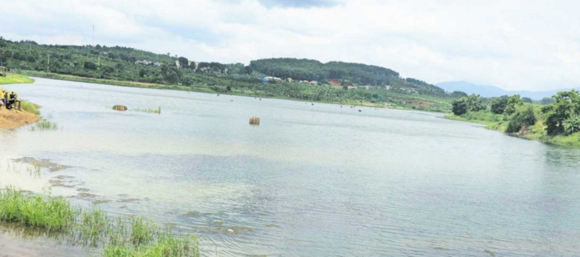 Đập thủy lợi Y Thịnh, nơi 8 em học sinh rủ nhau đi tắm thì bị đuối nước thương tâm. (Ảnh: Lao động)