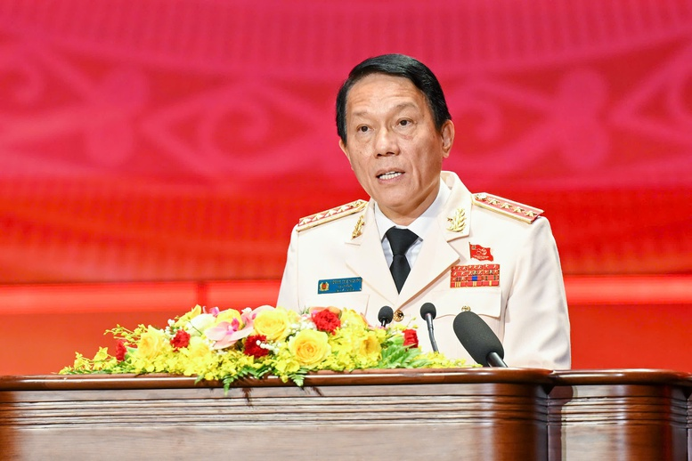 Đại tướng Lương Tam Quang, Bộ trưởng Bộ Công an phát biểu tại buổi lễ - Ảnh: VGP/Nhật Bắc