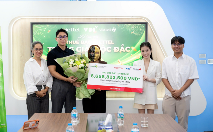 Chị V. trúng độc đắc xổ số quay nhanh Lotto 5/35, kỳ quay 740 với giá trị trúng thưởng hơn 6,6 tỷ đồng. Ảnh: VTC News