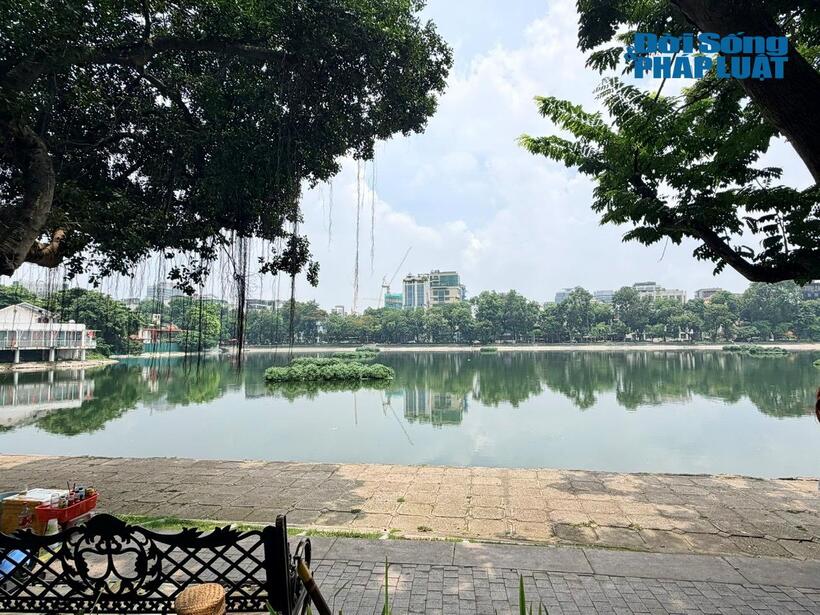Không gian xanh, mặt nước tại hồ Thiền Quang trở thành điểm đến nghỉ ngơi, thư giãn của người dân khu vực.