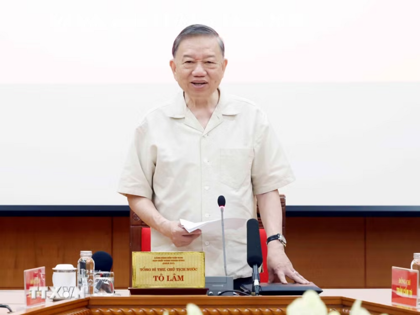 Tổng Bí thư, Chủ tịch nước Tô Lâm phát biểu. (Ảnh: Thống Nhất/TTXVN)