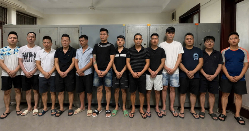 Các đối tượng trong đường dây. (Ảnh: Công an Bắc Ninh)