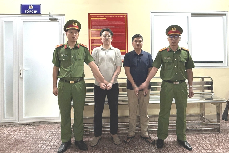 Dương Quốc Thái và Trần Thanh Lâm bị bắt khẩn cấp. Ảnh: Công an TP.HCM
