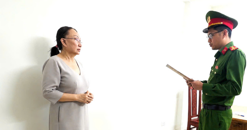 Đối tượng Lê Thị Ngọc Mỹ (chủ tiệm vàng Kim Lý). (Ảnh: Công an Thanh Hóa)