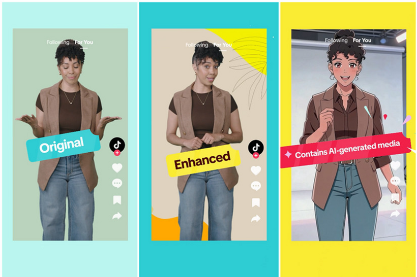 Ví dụ về nội dung do AI tạo ra trên TikTok. Ảnh: TikTok