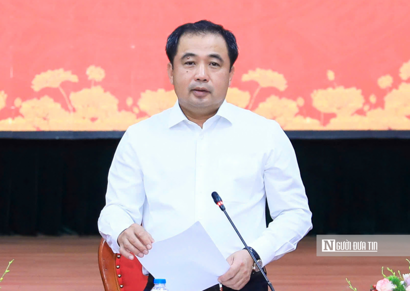 Bí thư Thành ủy Hà Nội Trần Đức Thắng phát biểu chỉ đạo hội nghị.