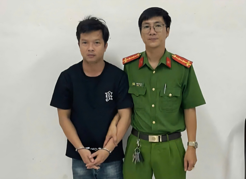 Nguyễn Huy Tèo bị công an bắt giữ. Ảnh: Dân Trí