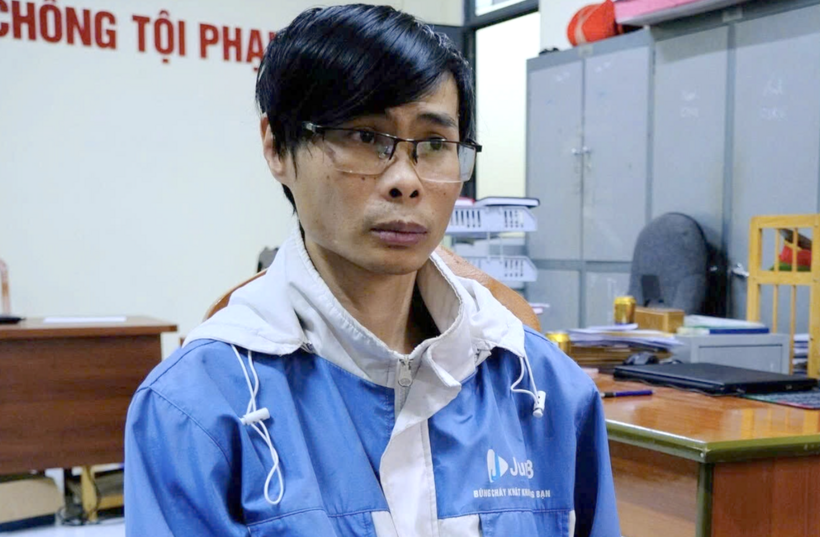 Phạm Duy Trung tại cơ quan điều tra (Ảnh: An Sinh). Ảnh: Dân trí.