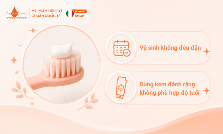 Sử dụng kem đánh răng không phù hợp có thể ảnh hưởng đến sức khoẻ của con