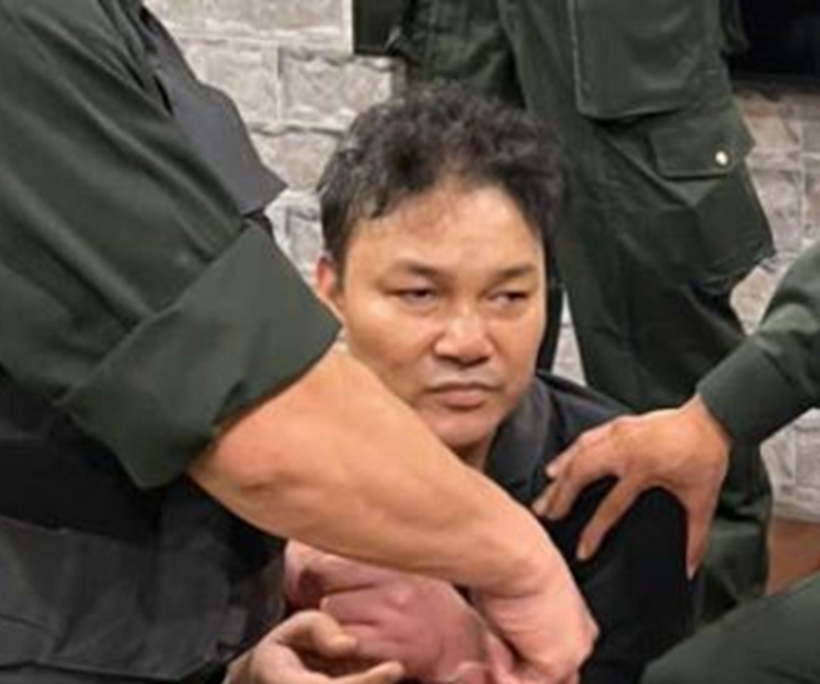 Cơ quan công an bắt giữ Dũng "Mắm". (Ảnh: Công an Hưng Yên)