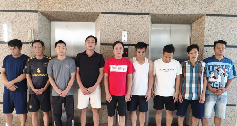 Đối tượng Vũ Văn Phương và các đối tượng trong chuyên án. Ảnh: Công an tỉnh Thanh Hóa