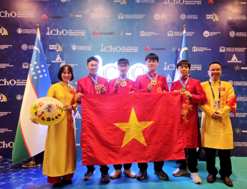 Đội tuyển quốc gia Việt Nam tại Olympic Hóa học quốc tế năm 2026 (IChO 2026) (Ảnh: Moet)